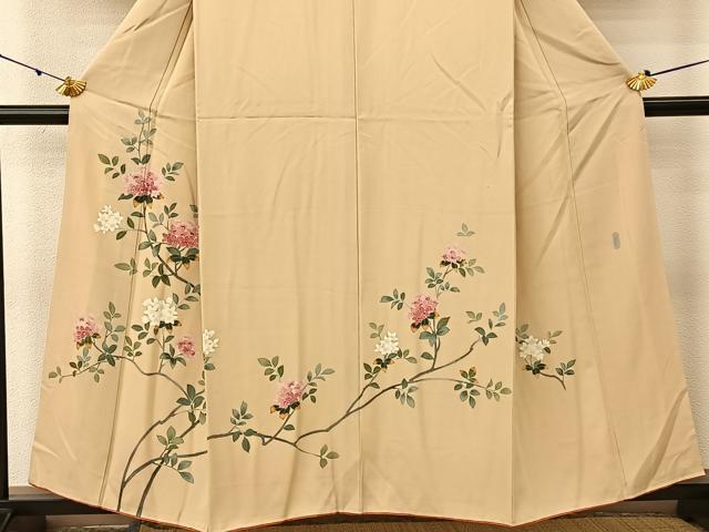 平和屋着物●訪問着 友禅 作家物 枝花文 正絹 逸品 BAAU3698hj