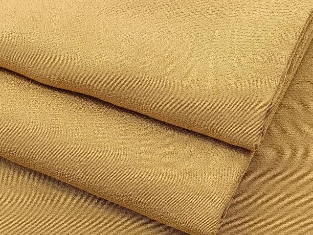 平和屋着物●上質な色無地　黄橡色　正絹　逸品　BAAU3804hj