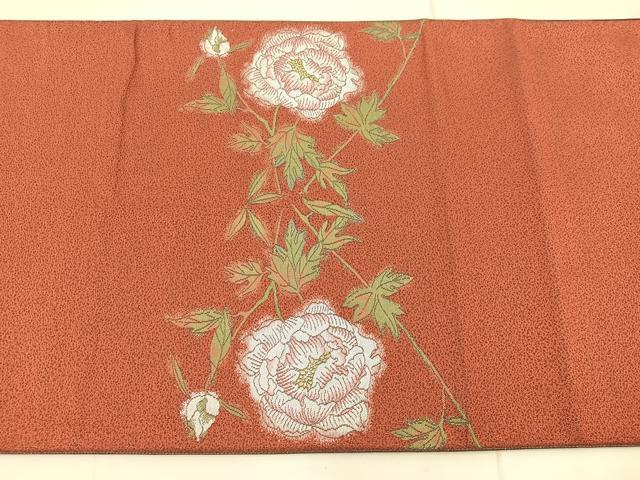 平和屋着物◎太鼓柄袋帯 枝花文 正絹 逸品 BAAU4008mz