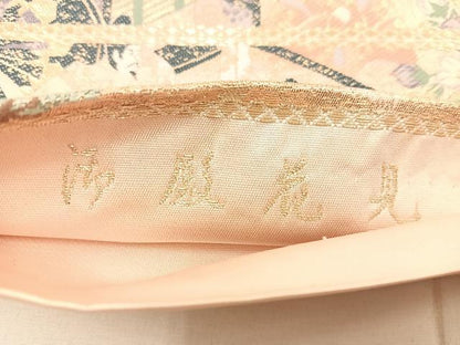 平和屋着物◎六通柄袋帯　御殿花見　金銀糸　正絹　逸品　BAAU4027mz