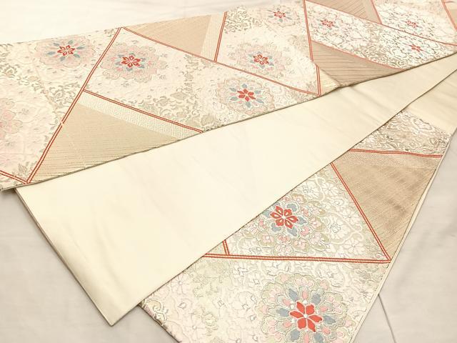 平和屋着物◎六通柄袋帯　唐織　綾にしき　正倉院　金銀糸　正絹　逸品　BAAU4048mz