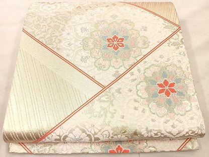 平和屋着物◎六通柄袋帯　唐織　綾にしき　正倉院　金銀糸　正絹　逸品　BAAU4048mz