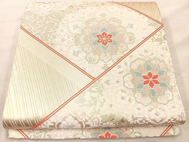 平和屋着物◎六通柄袋帯　唐織　綾にしき　正倉院　金銀糸　正絹　逸品　BAAU4048mz