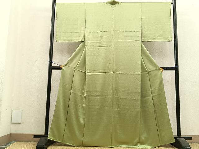 平和屋着物●上質な色無地 根岸色 正絹 逸品 BAAU4279mz