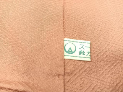 平和屋着物●上質な色無地　草花地紋　そひ色　鈴乃屋扱い　正絹　逸品　未使用　BAAU4312mz
