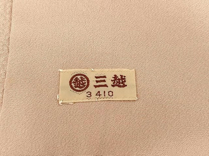 平和屋着物●上質な色無地　洒落柿色　三越扱い　正絹　逸品　BAAU4341mz