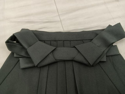 平和屋着物●女性　行灯袴　総刺繍　枝垂れ桜　ラインストーン　黒地　金糸　逸品　BAAU4357mz