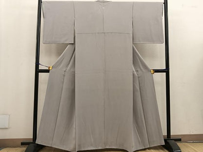 平和屋着物●上質な色無地 茶鼠色 三越扱い 正絹 逸品 BAAU4386mz