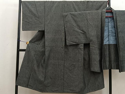 平和屋着物●男性 紬 アンサンブル 霞文 正絹 逸品 BAAU4454mz