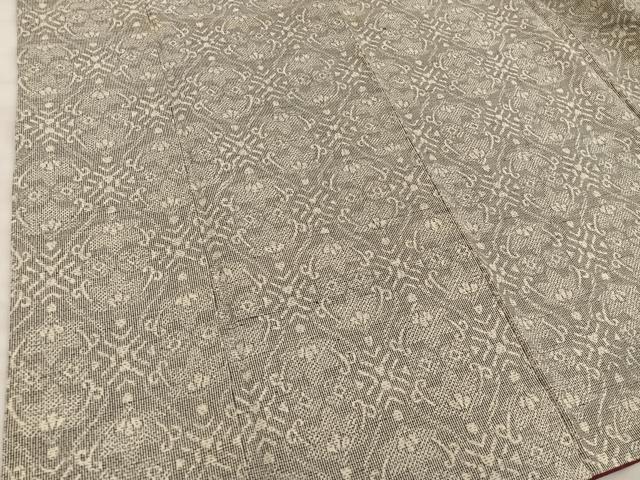 平和屋着物■上質な紬　幾何学文様　正絹　逸品　BAAU4476mz