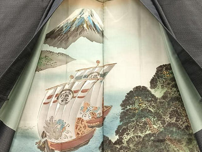 平和屋着物●男性　本場大島紬　アンサンブル　80亀甲　総詰め　正絹　逸品　BAAU4627gt