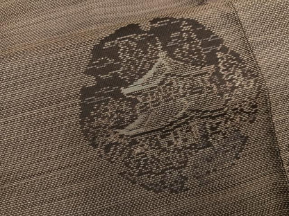 平和屋着物●本場大島紬 金閣寺 正絹 逸品 BAAU4634gt