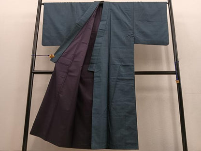 平和屋着物●男性 本場大島紬 アンサンブル 100亀甲 総詰め 長羽織 正絹 逸品 BAAU4645gt