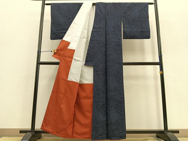 平和屋着物●結城紬 吉祥草花文 正絹 逸品 BAAU4664gt