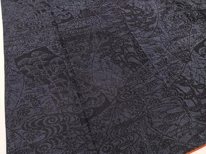 平和屋着物●結城紬 吉祥草花文 正絹 逸品 BAAU4664gt