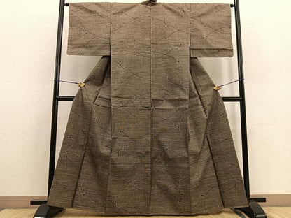 平和屋着物●本場大島紬 9マルキ 花 正絹 逸品 未使用 BAAU4669gt