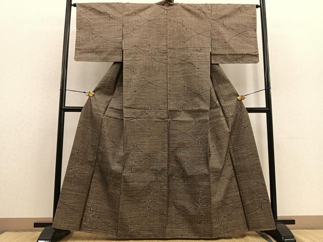 平和屋着物●本場大島紬 9マルキ 花 正絹 逸品 未使用 BAAU4669gt