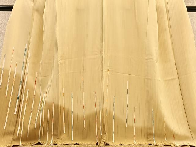 平和屋着物●訪問着 ロング丈 竹 暈し染め 正絹 逸品 未使用 BAAU4671gt