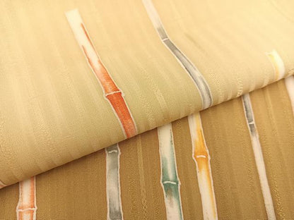 平和屋着物●訪問着 ロング丈 竹 暈し染め 正絹 逸品 未使用 BAAU4671gt