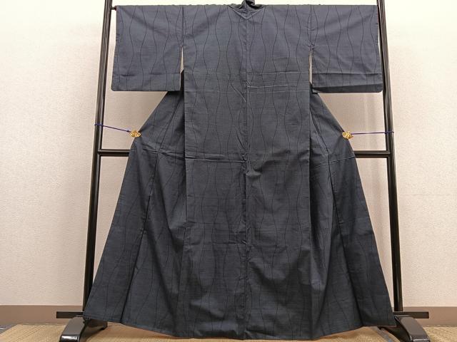 平和屋着物●本場大島紬 7マルキ 立涌文 正絹 逸品 BAAU4675gt