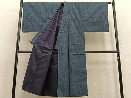 平和屋着物●男性 髭紬 羽織セット 正絹 逸品 未使用 BAAU4676gt