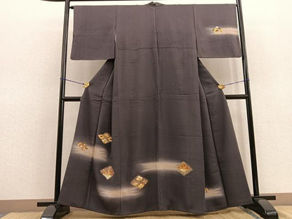 平和屋着物●訪問着　駒刺繍　松竹梅　暈し染め　金銀糸　金彩　正絹　逸品　BAAU4708gt