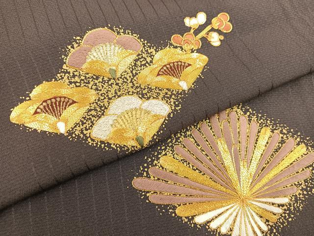 平和屋着物●訪問着　駒刺繍　松竹梅　暈し染め　金銀糸　金彩　正絹　逸品　BAAU4708gt