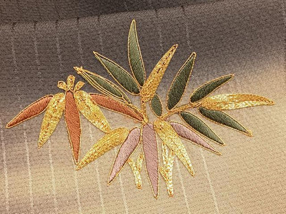 平和屋着物●訪問着　駒刺繍　松竹梅　暈し染め　金銀糸　金彩　正絹　逸品　BAAU4708gt