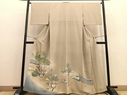 平和屋着物●本加賀友禅作家 藤村加泉 色留袖 籬松文 暈し染め 正絹 逸品 BAAU4730gt