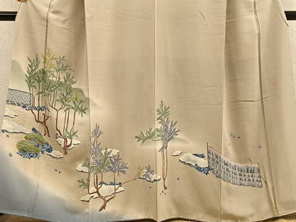 平和屋着物●本加賀友禅作家 藤村加泉 色留袖 籬松文 暈し染め 正絹 逸品 BAAU4730gt