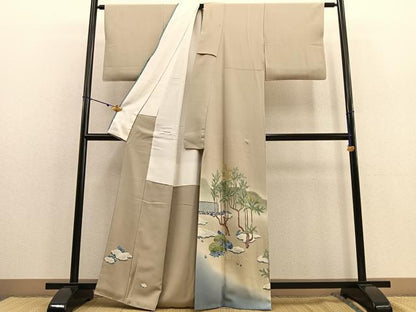 平和屋着物●本加賀友禅作家 藤村加泉 色留袖 籬松文 暈し染め 正絹 逸品 BAAU4730gt