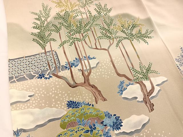 平和屋着物●本加賀友禅作家 藤村加泉 色留袖 籬松文 暈し染め 正絹 逸品 BAAU4730gt