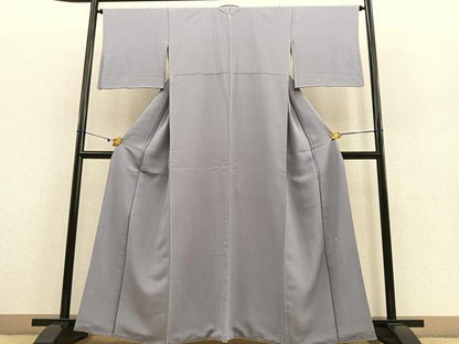 平和屋着物●加賀友禅の巨匠　初代　由水十久監修　色無地　霞色　正絹　逸品　BAAU4743gt