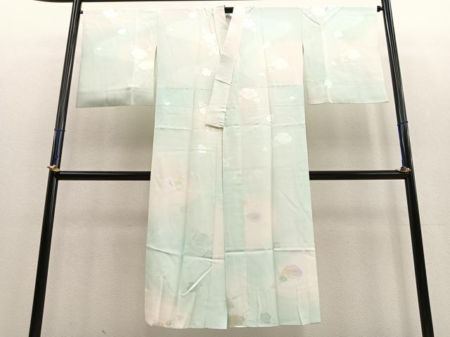 平和屋着物●長襦袢 袷 花地紋 暈し染め 正絹 逸品 BAAU4774gt