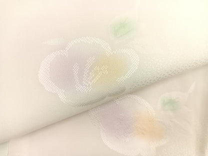 平和屋着物●長襦袢 袷 花地紋 暈し染め 正絹 逸品 BAAU4774gt