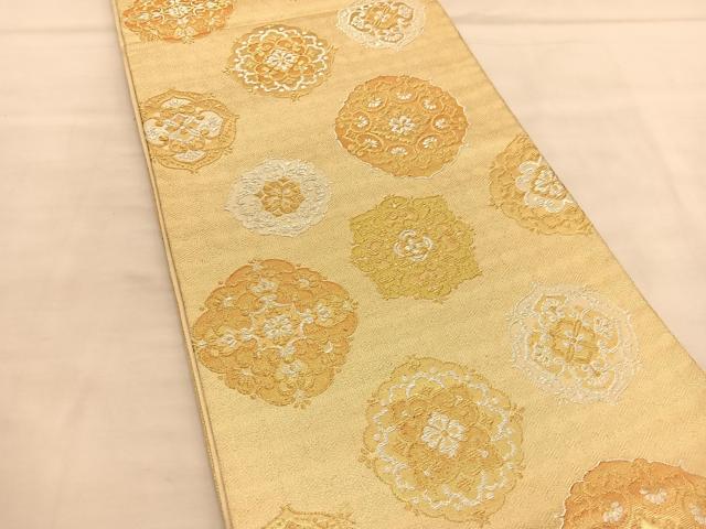 平和屋着物◎六通柄袋帯　宝相華　金銀糸　正絹　逸品　BAAU4959hv