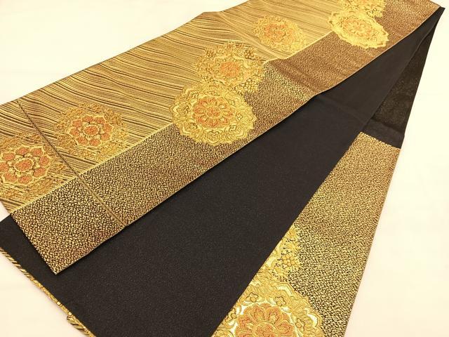 平和屋着物◎六通柄袋帯　宝相華　金糸　正絹　逸品　BAAU5010hv