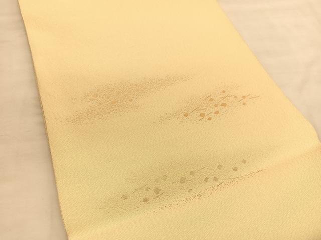 平和屋着物◎両面　六通柄袋帯　波涛扇面文　金糸　正絹　逸品　BAAU5060hv