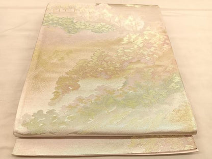 平和屋着物◎六通柄袋帯　樹林文　金銀糸　正絹　逸品　BAAU5071hv