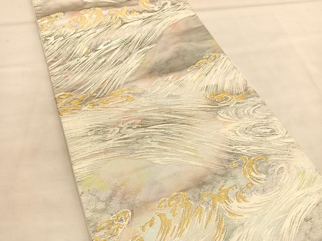 平和屋着物◎六通柄袋帯　唐織　古都の四季　金銀糸　引箔　正絹　逸品　BAAU5081hv