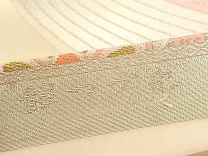 平和屋着物◎六通柄袋帯　唐織　銀綴れ　宝相華孔雀文　金銀糸　正絹　逸品　BAAU5177hv