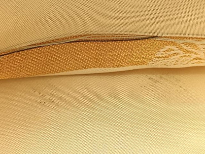 平和屋着物◎西陣　六通柄袋帯　唐織　尾長鳥扇面花文　金銀糸　正絹　逸品　BAAU5216hv
