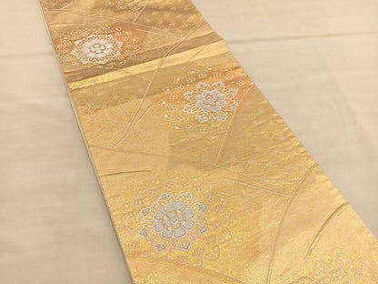 平和屋着物◎六通柄袋帯　唐織　宝相華　金銀糸　正絹　逸品　BAAU5286hv