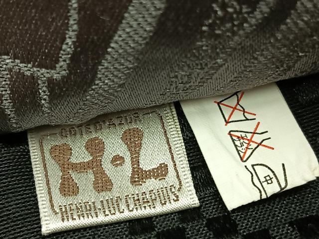 平和屋着物●H・L（アッシュエル） HENRI-LUC CHAPUIS 両面 全通柄袋帯 破れ色紙花文 BAAU5323hv