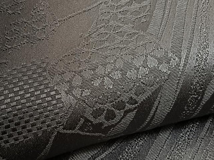 平和屋着物●H・L（アッシュエル） HENRI-LUC CHAPUIS 両面 全通柄袋帯 破れ色紙花文 BAAU5323hv