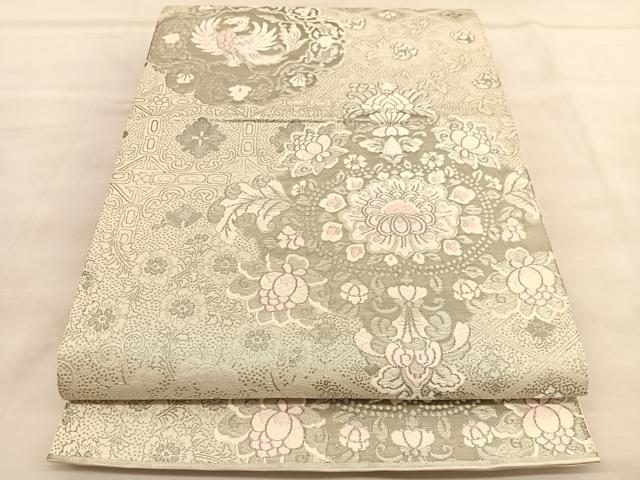 平和屋着物◎六通柄袋帯　唐織　正倉院古代裂　プラチナ二重箔　正絹　逸品　BAAU5365hv