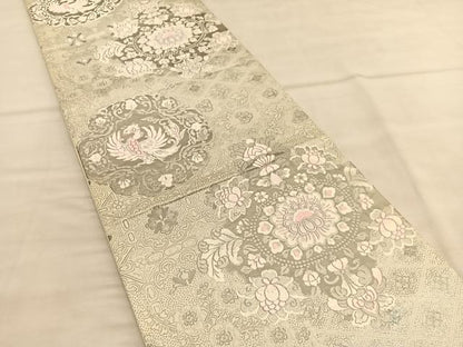 平和屋着物◎六通柄袋帯　唐織　正倉院古代裂　プラチナ二重箔　正絹　逸品　BAAU5365hv