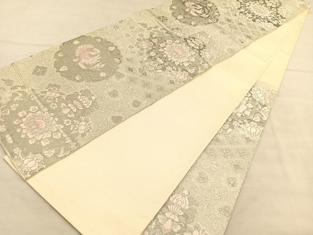 平和屋着物◎六通柄袋帯　唐織　正倉院古代裂　プラチナ二重箔　正絹　逸品　BAAU5365hv