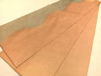 平和屋着物◎両面　六通柄袋帯　霞文　金糸　正絹　逸品　BAAU5390hv