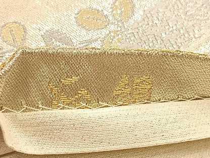 平和屋着物◎六通柄袋帯　唐織　純銀乃彩　王朝錦　金糸　正絹　逸品　BAAU5407hv
